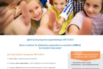 Program stypendialny dla uzdolnionych uczniów ART GrECo – Aktywny Rozwój Talentów GrECo