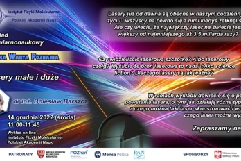 Zaproszenie na wykład popularnonaukowy w ramach cyklu Fizyka Warta Poznania pt. 