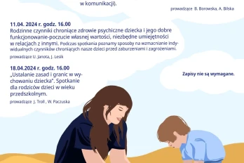 Rodzic bez Spinki - spotkania w kwietniu