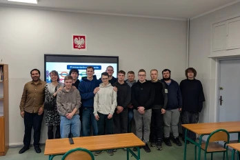Michael Salmon from London visited ZSTI in Gliwice (Poland) today as a native English speaker!